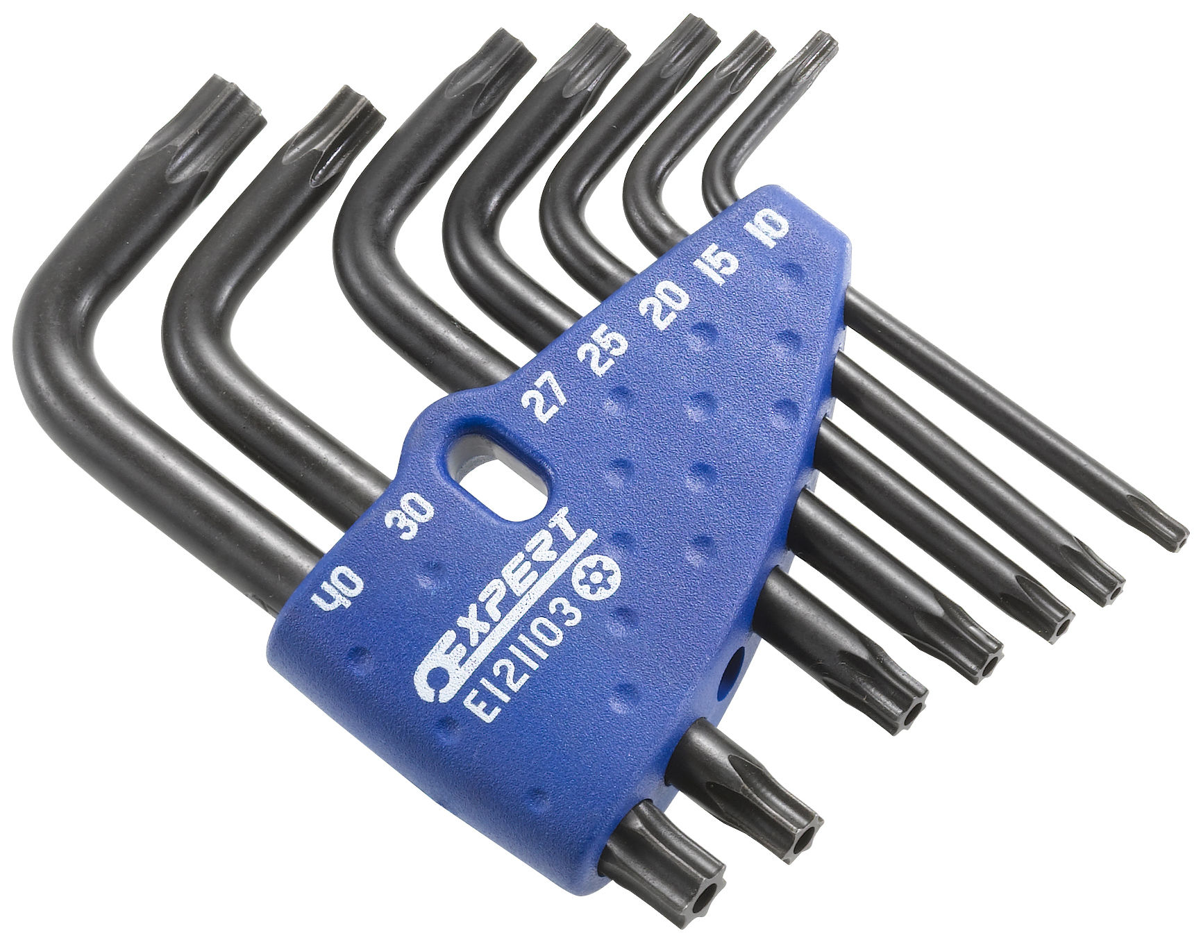 1.E121103 Set van 7 resistorx® inbussleutels op plastic houder